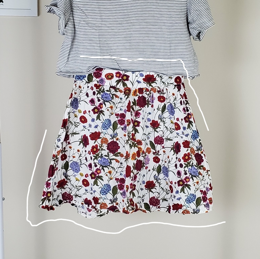 Cotton floral skirt